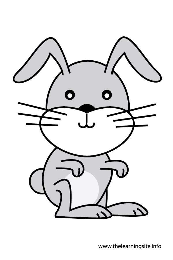 rabbit animal flashcard and clip art
