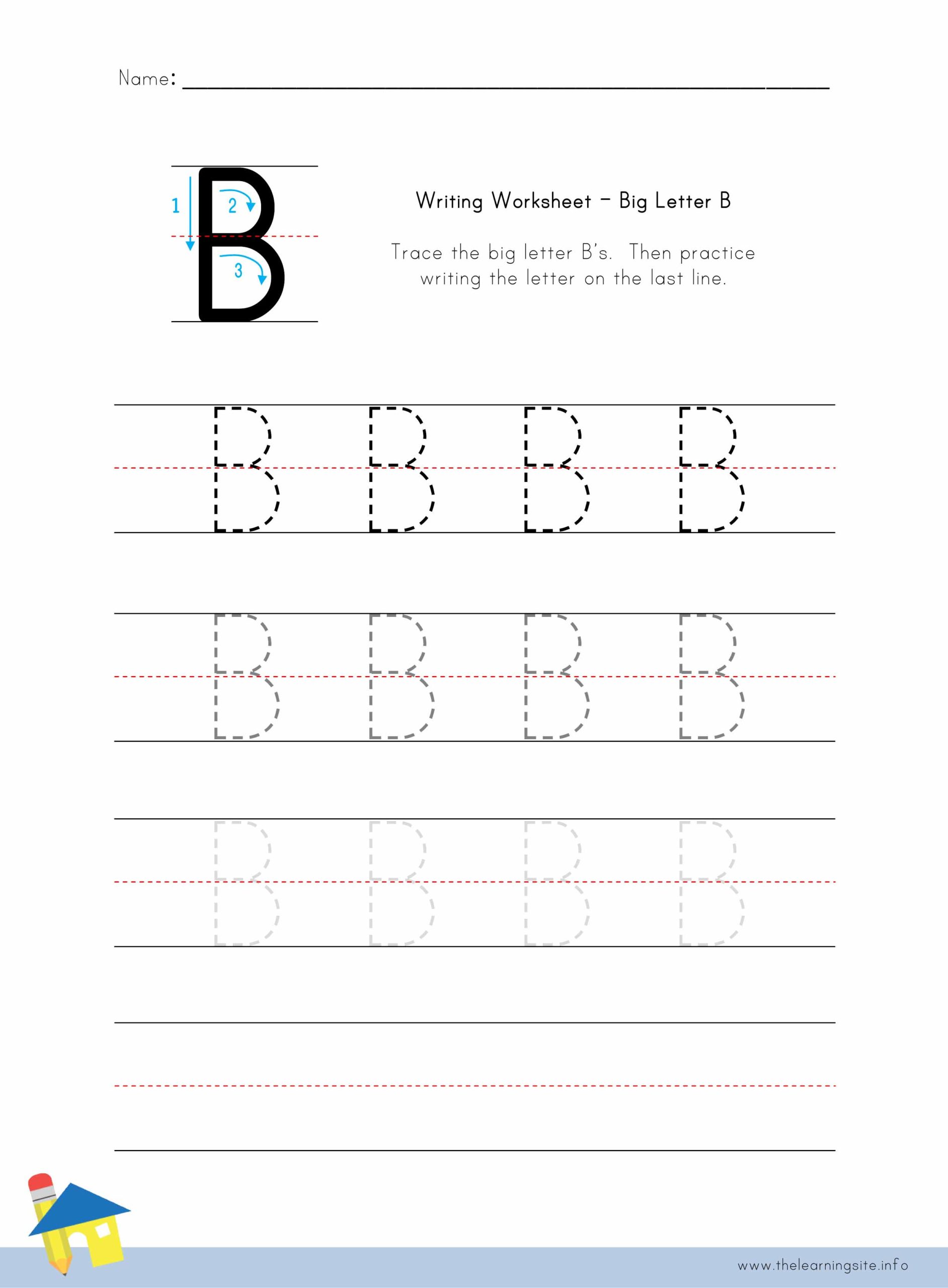 Printable Letter B Handwriting Worksheet Lupon gov ph