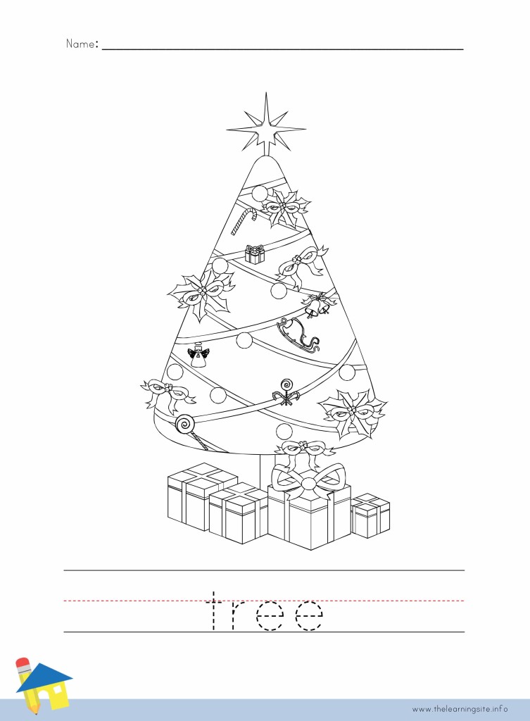 Christmas Tree Coloring Page Outline