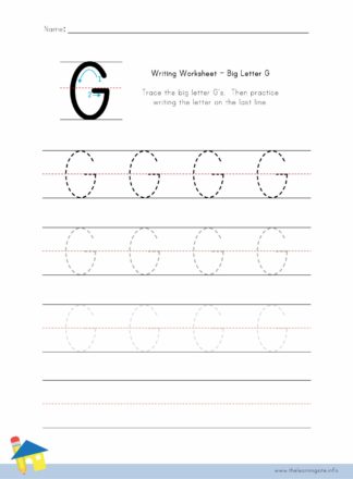 Big Letter G Writing Worksheet