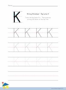 Big Letter K Writing Worksheet