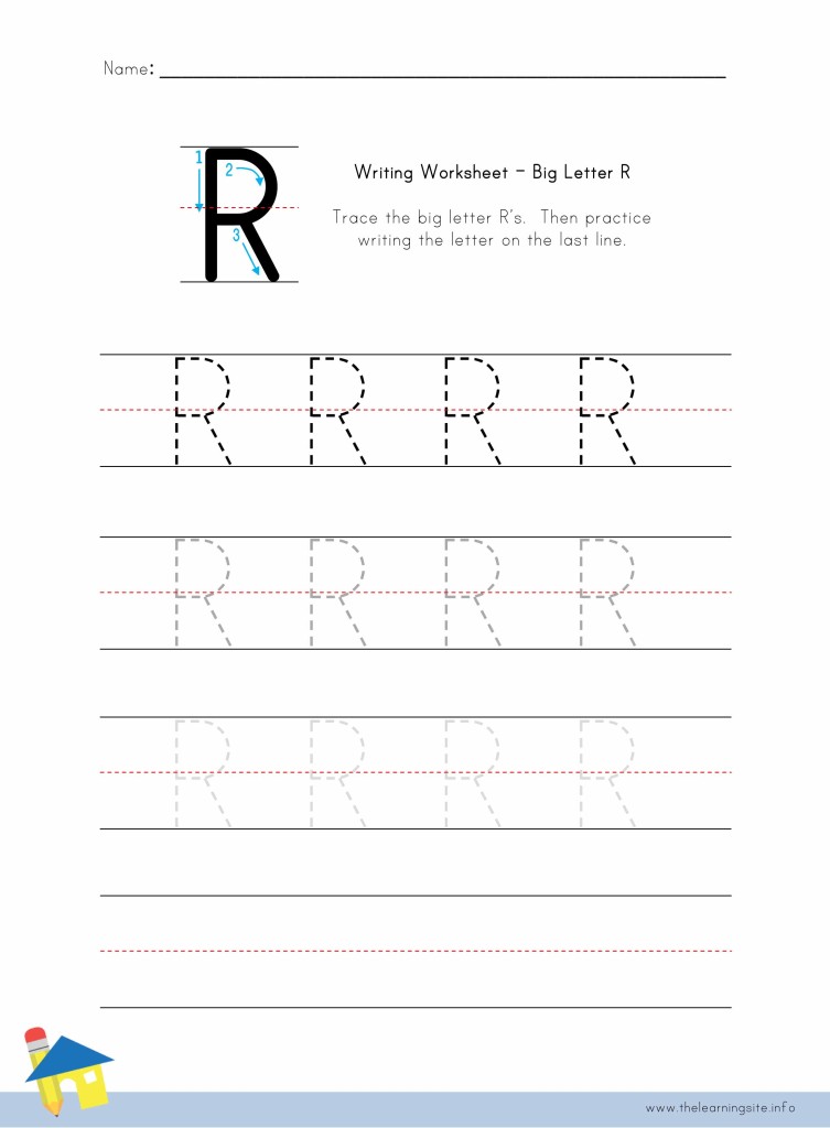 Big Letter R Writing Worksheet