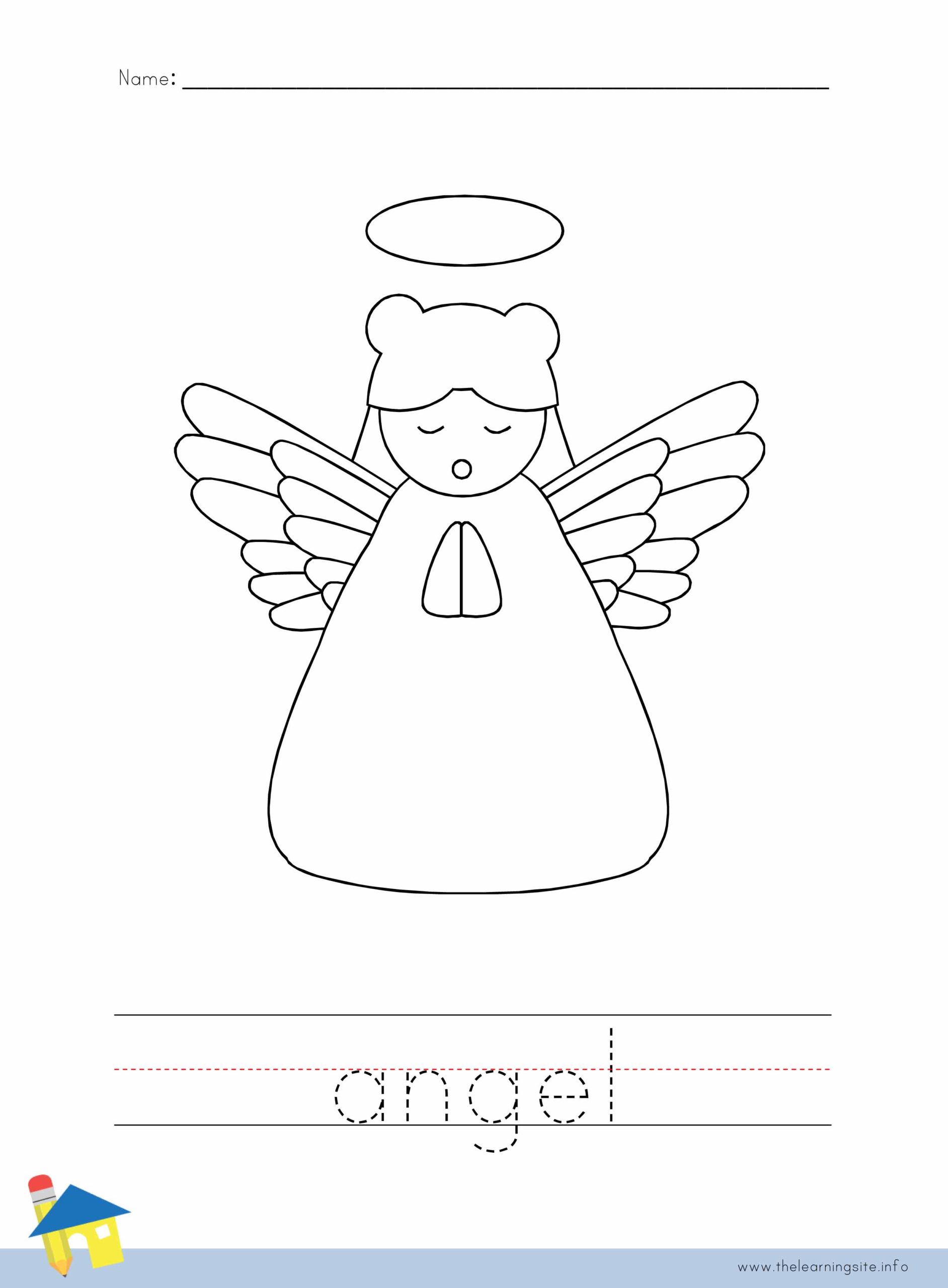 Angel Coloring Worksheet The Learning Site