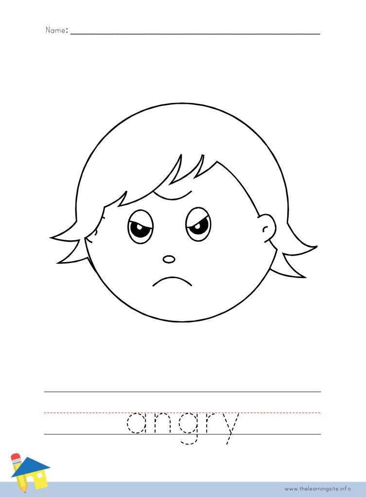Angry Coloring Page Outline