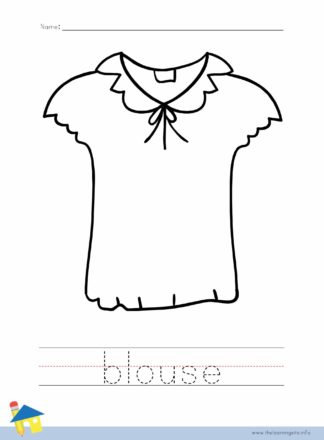 Blouse Coloring Worksheet