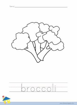 Broccoli Coloring Worksheet