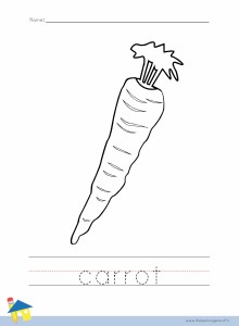 Carrot Coloring Worksheet