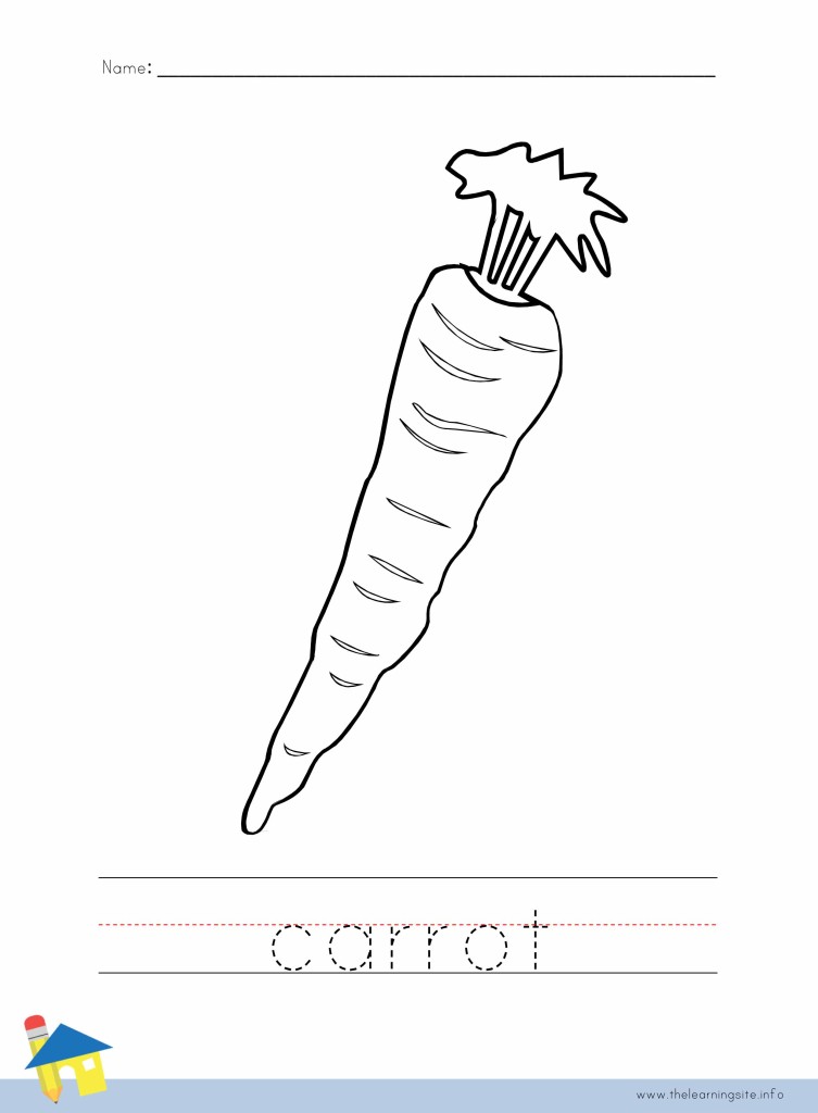 Carrot Coloring Page Outline