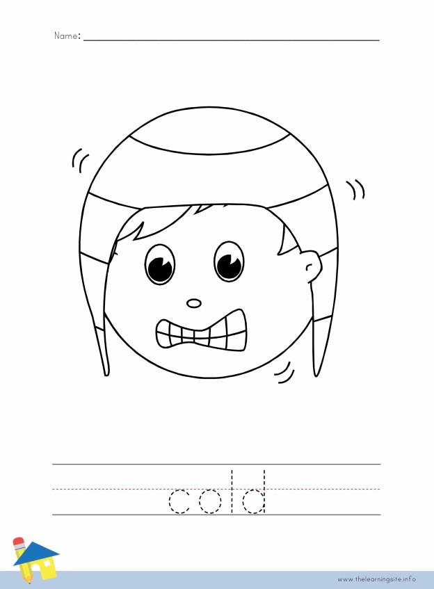 Cold Coloring Worksheet The Learning Site