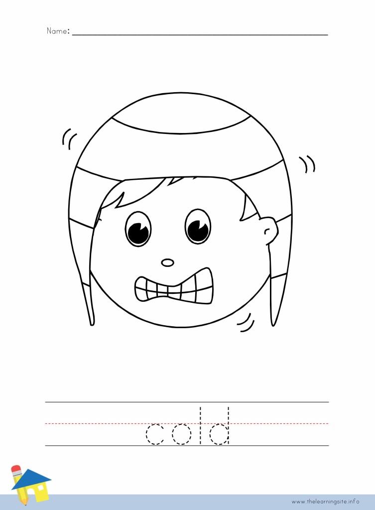 Cold Coloring Page Outline