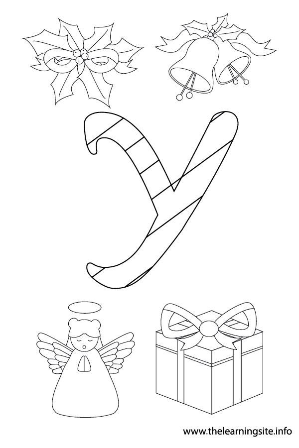 coloring-page-outline-christmas-alphabet-y