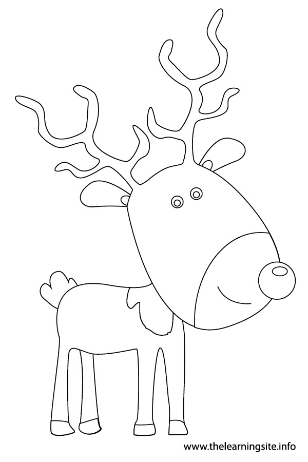 coloring-page-outline-christmas-reindeer