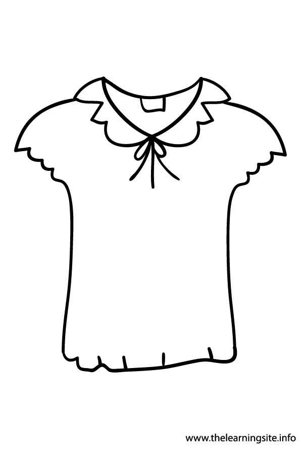 coloring-page-outline-clothes - blouse