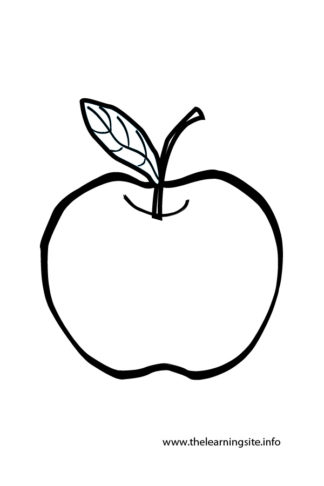 coloring-page-outline-fruits-apple – The Learning Site