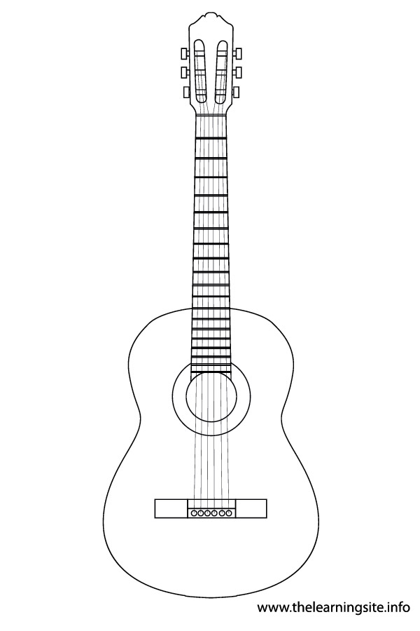 Acoustic Guitar Flashcard The Learning Site