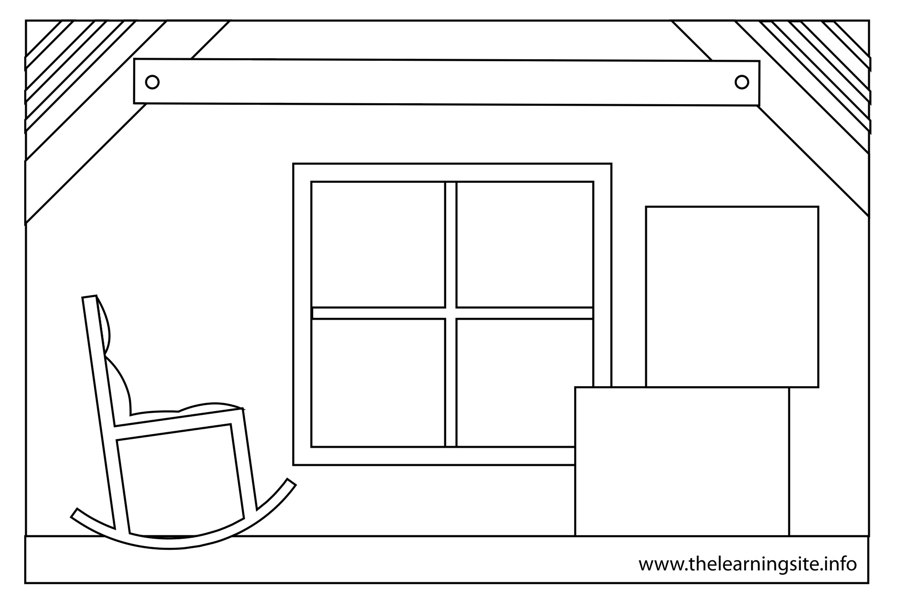 coloring-page-outline-parts-of-a-house-attic