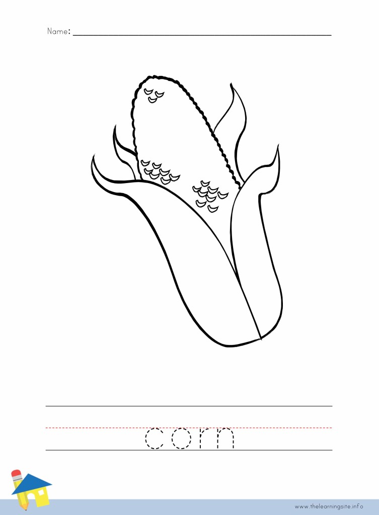 Corn Coloring Page Outline