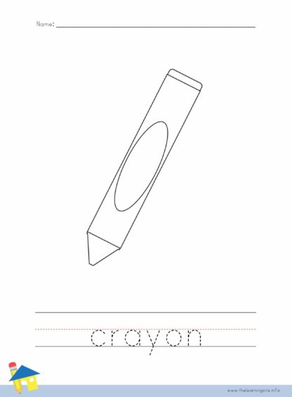 Crayon Coloring Worksheet
