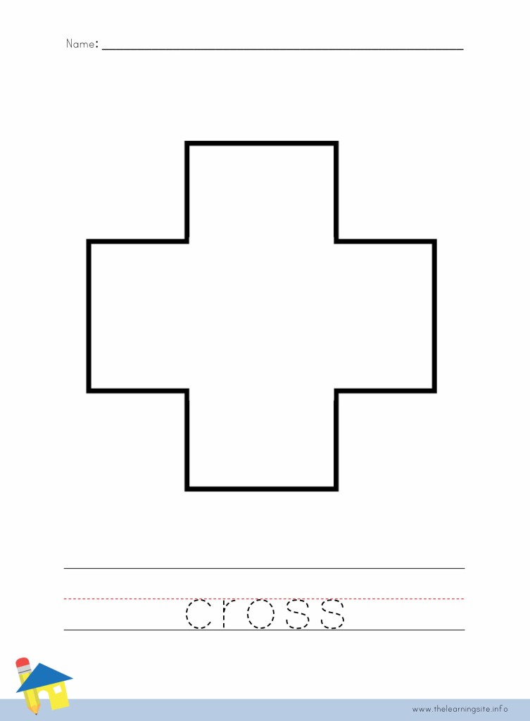 Cross Coloring Page Outline