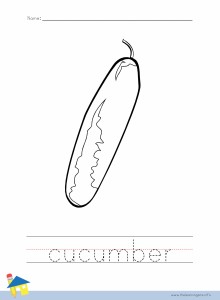 Cucumber Coloring Worksheet