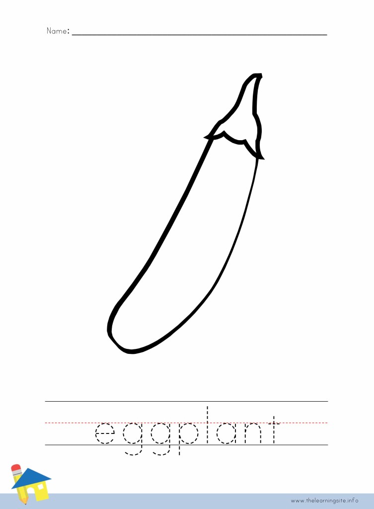 Eggplant Coloring Page Outline