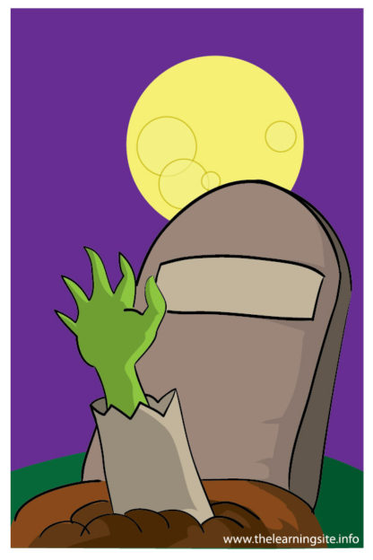 flashcard halloween zombie hand-01