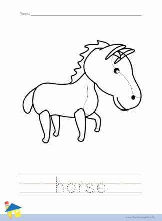 Horse Coloring Worksheet