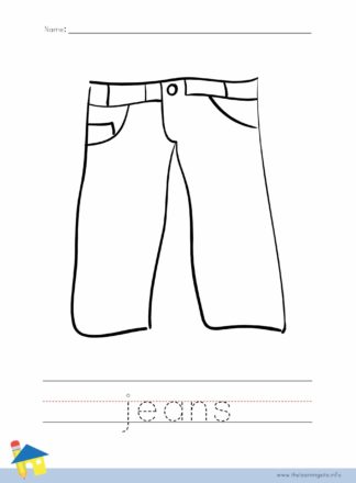 Jeans Coloring Worksheet