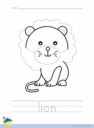 Lion Coloring Worksheet