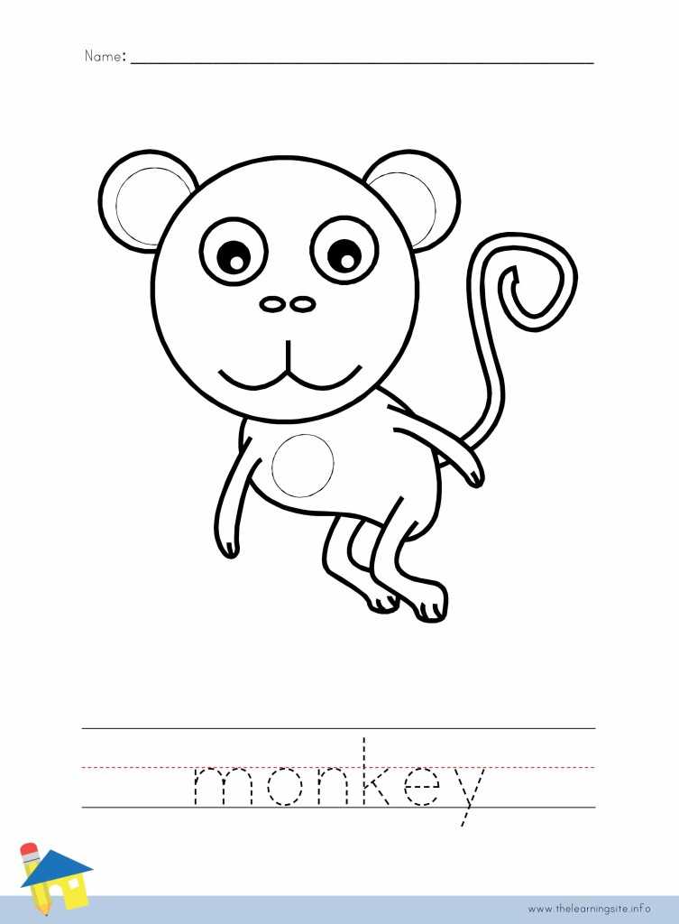 Monkey Coloring Worksheet