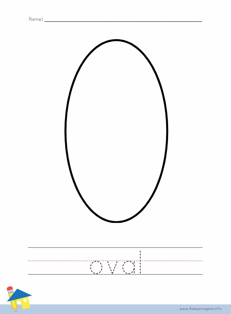 Oval Coloring Page Outline