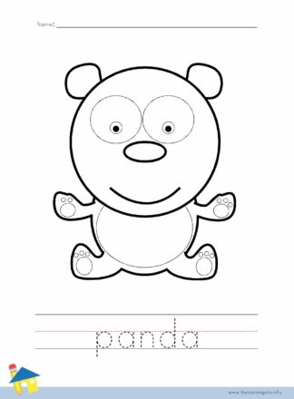Panda Coloring Worksheet