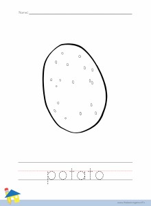Potato Coloring Worksheet