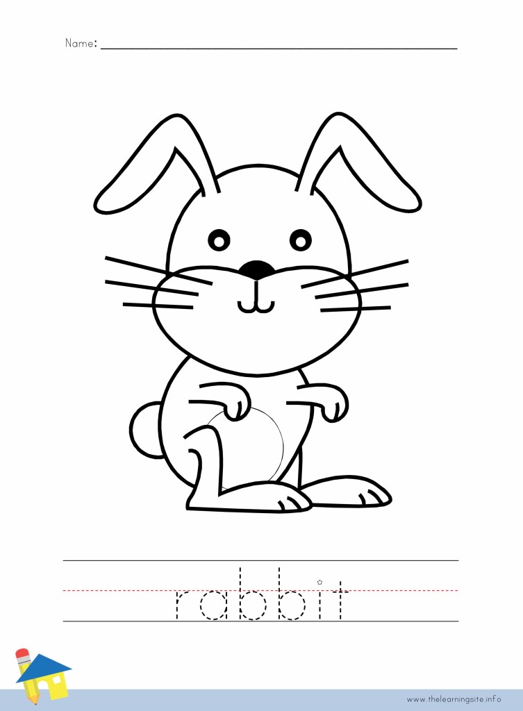 Rabbit Coloring Worksheet