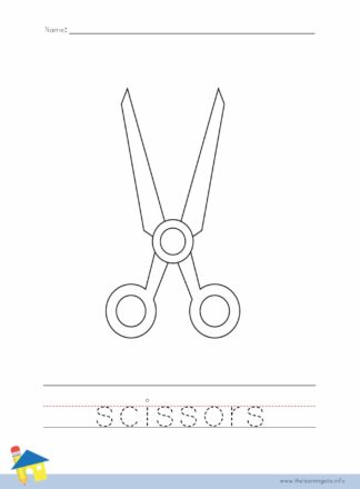 Scissors Coloring Worksheet