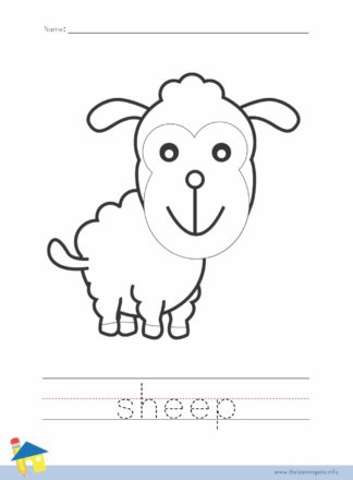 Sheep Coloring Worksheet