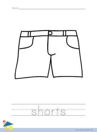 Shorts Coloring Worksheet