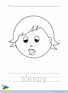 Sleepy Coloring Worksheet – The Learning Site