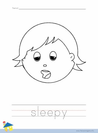 Sleepy Coloring Page, Sleepy Outline