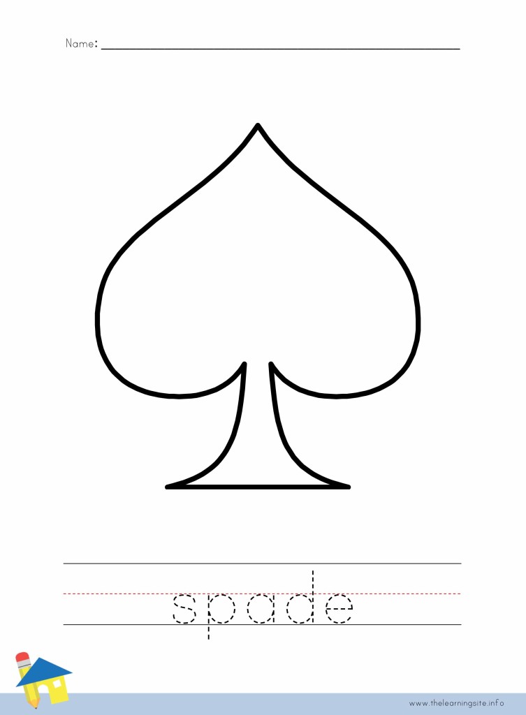 Spade Coloring Page Outline