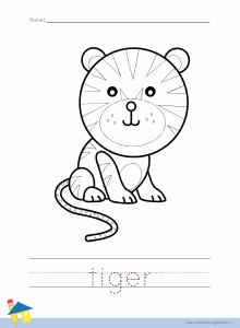 Tiger Coloring Worksheet