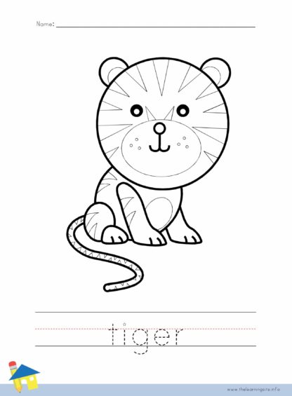 Tiger Coloring Worksheet