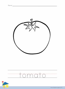 Tomato Coloring Worksheet