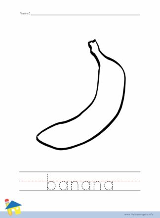 Banana Coloring Page Outline