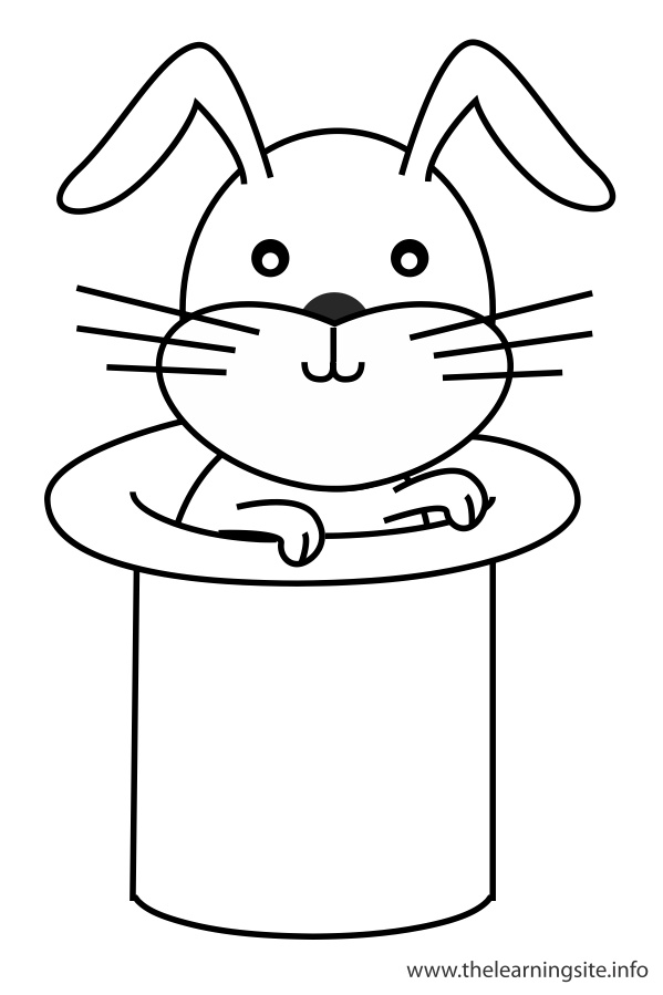 coloring-page-outline-preposition-in-rabbit-inside-hat