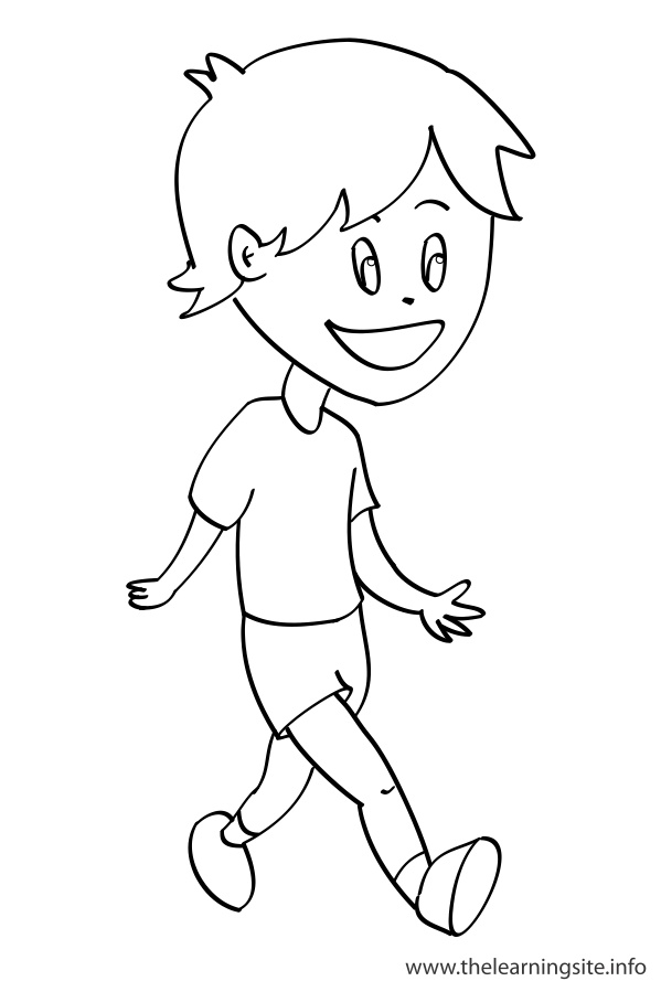 coloring-page-outline-verbs-walk