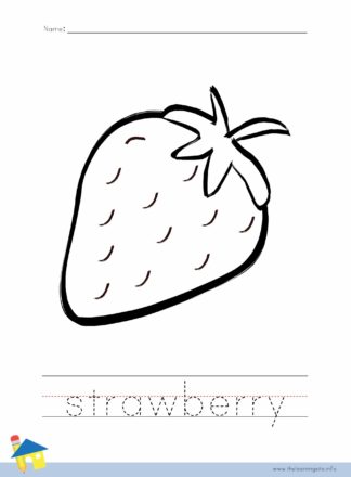 Strawberry Coloring Page Outline