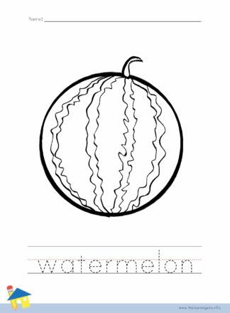 Watermelon Coloring Page Outline