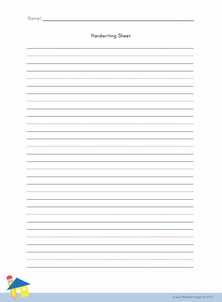 Handwriting Sheet - 10 Lines with Title