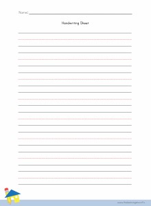 Handwriting Worksheet 8 Lines
